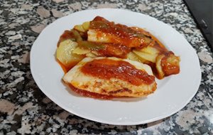 Bacalao Gratinado Sobre Tomate Y Patatas En Thermomix
