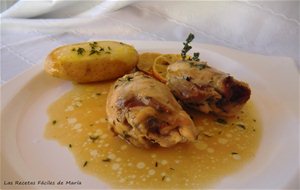 Contramuslos De Pollo Con Jamón Al Limón
