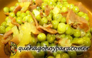 Guisantes Salteados Con Jamón
