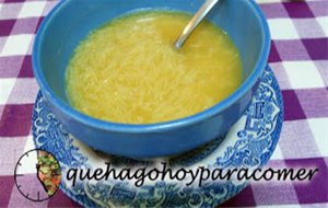 Sopa De Fideos Con Caldo De Cocido
