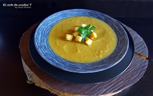 Receta Crema De Calabaza Con Castañas, Manzana Y Jengibre Sin Gluten Ni Lactosa