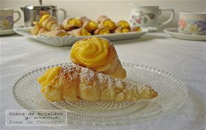 Conos De Hojaldre Con Crema Pastelera