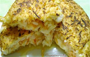 Tortilla De Arroz, Zanahoria Y Queso (ideal Niños)
