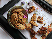 
galletas De Nueces Y Dátiles, Sin Azúcar Y Sin Gluten
