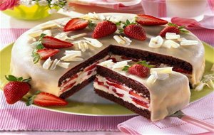 
tarta De Chocolate Y Fresas
