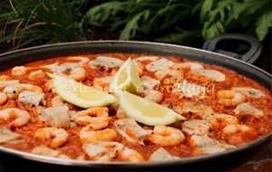 Arroz Con Pez Espada Y Langostinos
