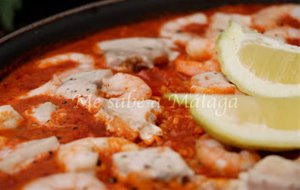 Arroz Con Pez Espada Y Langostinos
