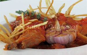 Conejo Al Ajillo Con Tomate
