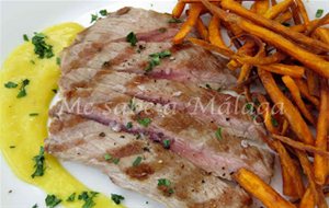 Presa Iberica Con Salsa De Mango
