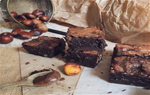 Brownie Mármol De Chocolate Y Castañas