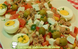 Receta Fácil De Ensalada De Alubias Blancas Con Queso Fresco
