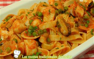 Receta De Tallarines Con Marisco
