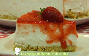 Receta Fácil De Tarta De Queso Y Fresas Sin Horno
