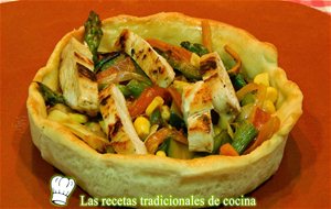 Receta De Tartaletas De Masa De Pan Rellenas De Verduras Y Pollo
