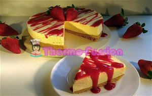 Cheescake De Vainilla Con Coulis De Fresas Thermomix