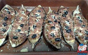 Berenjenas Rellenas De Atún Y Gratinadas Al Horno
			