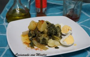 Acelgas Con Patatas Y Pimentón
