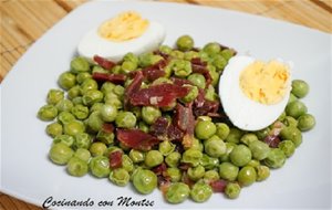 Guisantes Salteados Con Jamón
