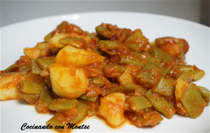 Judías Verdes Con Patatas Y Tomate
