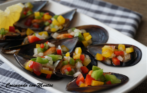 Mejillones Con Picadillo A La Vinagreta
