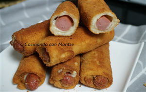 Rollitos De Salchichas Y Queso Con Pan De Molde
