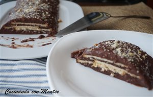 Tarta De Galletas, Flan Y Chocolate Sin Horno
