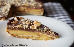 Tarta De Flan Con Galletas Y Chocolate
