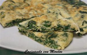 Receta De Tortilla De Espinacas  Con Ajo
