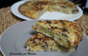 Tortilla De Berenjena Y Calabacín Con Patatas
