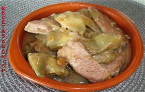 Filetes De Cerdo Con Alcachofas
