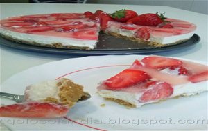 Tarta De Queso Con Fresas, Receta Casera Paso A Paso