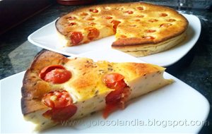 Pastel Salado De Queso Y Tomates Cherry (tarta Salada)