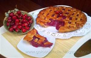 Tarta De Cerezas Y Arándanos (tipo Linzer)  Receta Casera