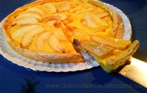 Tarta De Manzana Y Flan, Rápida Y Fácil. Receta Casera