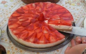 Tarta De Queso Y Fresas (receta Casera)