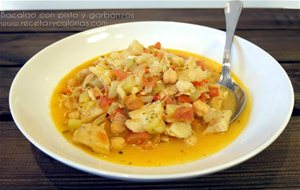 Bacalao Con Pisto Y Garbanzos
