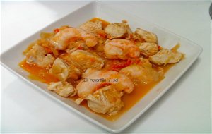 Pollo Con Langostinos 
