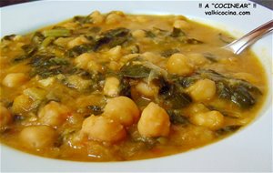 Garbanzos Con Acelgas O Espinacas En Olla Rápida