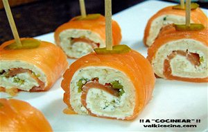 Rollitos De Salmón Y Pan De Molde