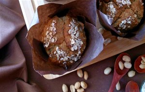 Muffins De Mantequilla De Cacahuete Y Plátano 
