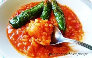 Arroz Con Tomate Y Pimientos Fritos
