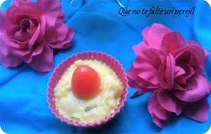 Cups Cakes De Tortilla De Patatas Y Romanesco ( Microondas )
