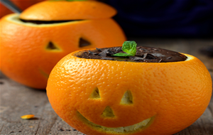 Mousse De Chocolate Y Naranja Para Halloween
