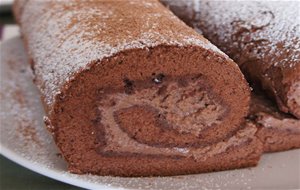 Rollo De Chocolate Con Nueces
