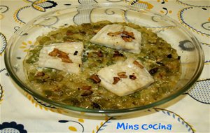 Bacalao Al Horno Con Cebolla Y Pimiento
