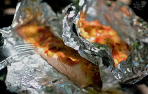 
papillote De Salmón Y Vegetales Preparado Al Vapor
