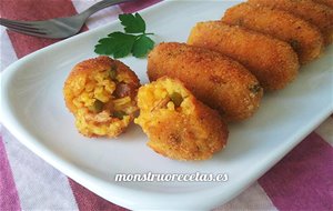 Croquetas De Paella. Receta De Reciclaje
