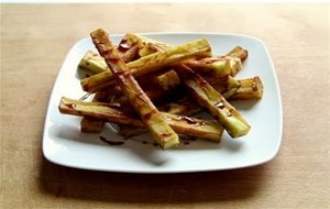 Berenjenas Fritas Con Miel De Caña
