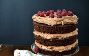 Tarta De Chocolate Con Crema De Queso 
