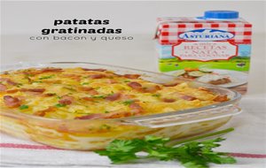 Patatas Gratinadas Con Bacon Y Queso
